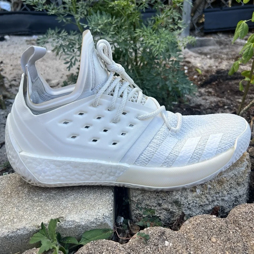 ADIDAS James Harden Vol 2 White Basketball Shoes AP9871 Men's Size 11.5